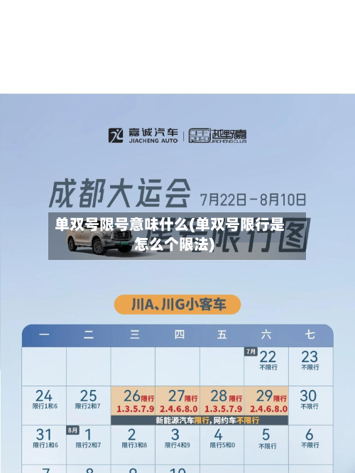 单双号限号意味什么(单双号限行是怎么个限法)-第2张图片