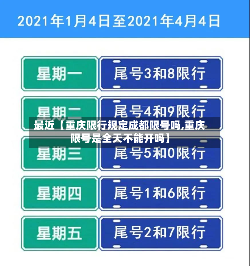 最近【重庆限行规定成都限号吗,重庆限号是全天不能开吗】