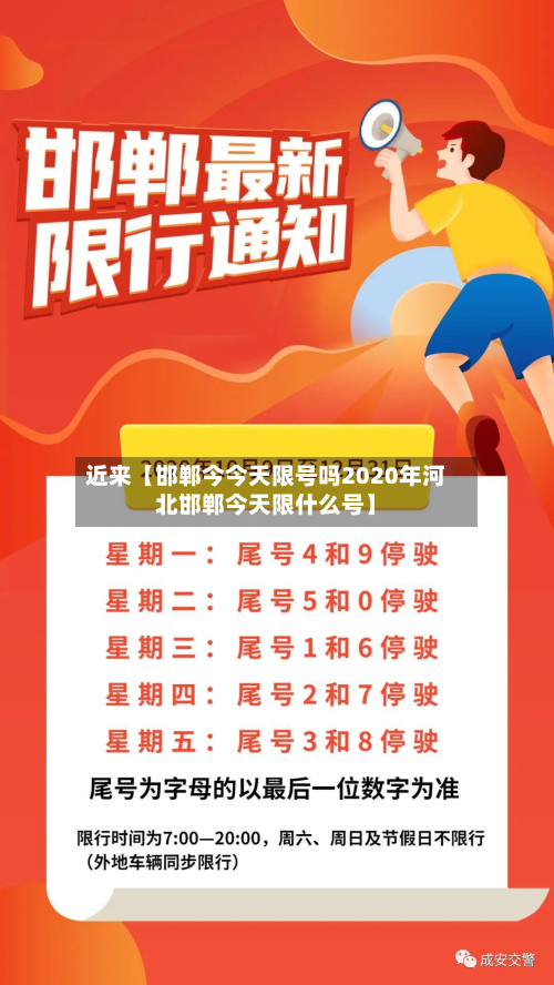 近来【邯郸今今天限号吗2020年河北邯郸今天限什么号】
