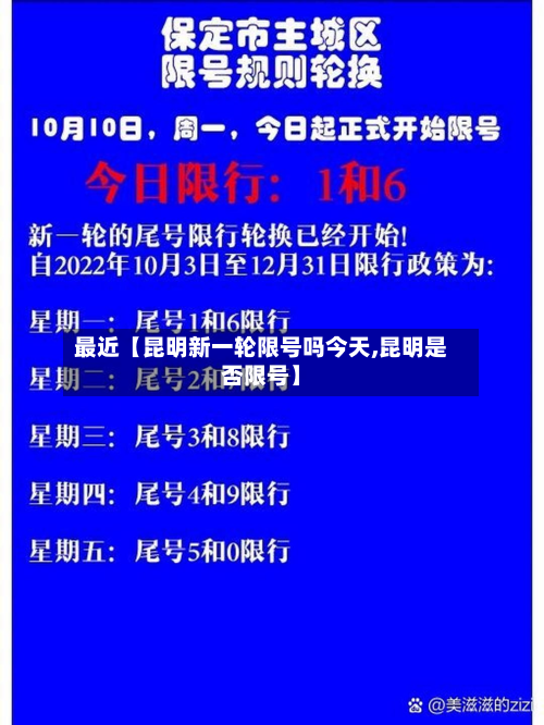 最近【昆明新一轮限号吗今天,昆明是否限号】