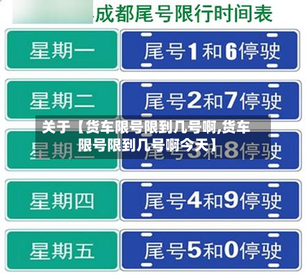 关于【货车限号限到几号啊,货车限号限到几号啊今天】