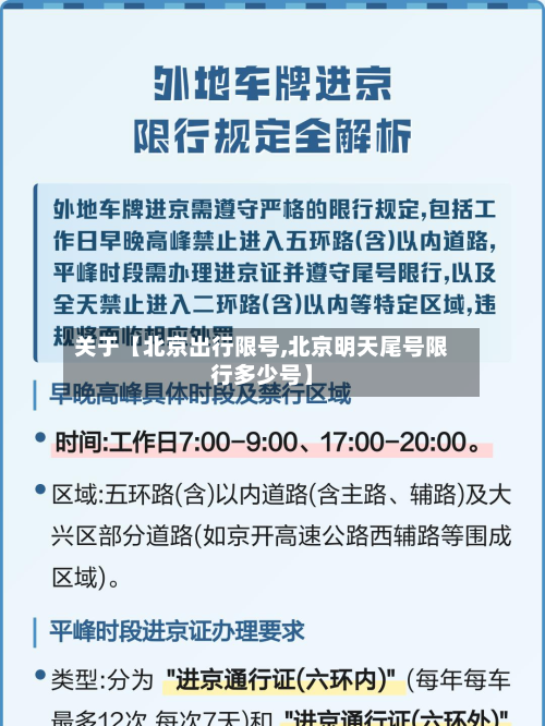 关于【北京出行限号,北京明天尾号限行多少号】