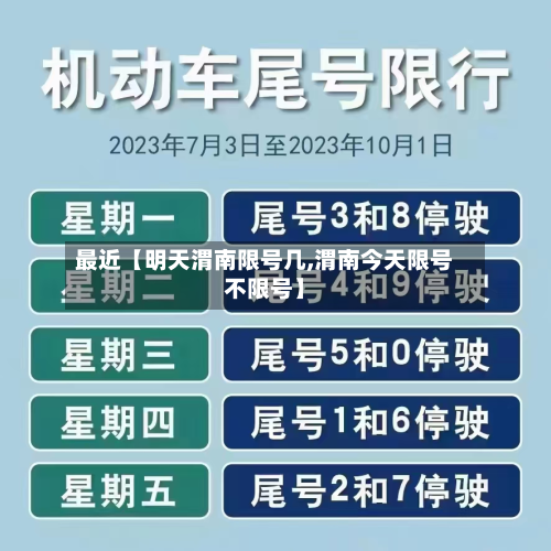 最近【明天渭南限号几,渭南今天限号不限号】
