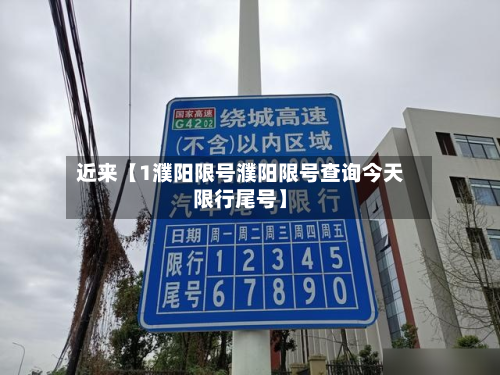 近来【1濮阳限号濮阳限号查询今天限行尾号】