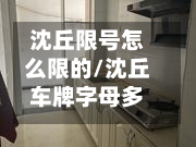 沈丘限号怎么限的/沈丘车牌字母多少