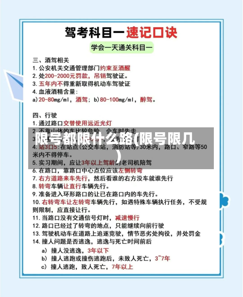 限号都限什么路(限号限几)