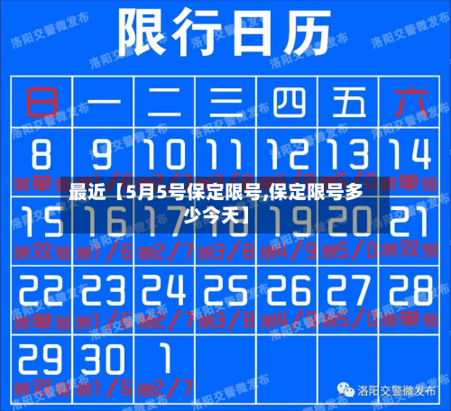 最近【5月5号保定限号,保定限号多少今天】