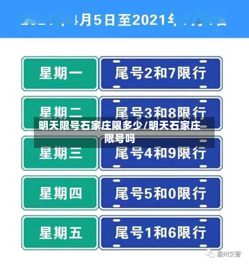 明天限号石家庄限多少/明天石家庄限号吗-第2张图片