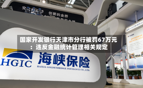 国家开发银行天津市分行被罚67万元：违反金融统计管理相关规定-第3张图片