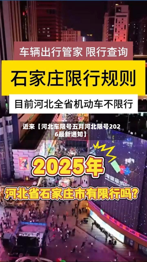 近来【河北车限号五月河北限号2026最新通知】