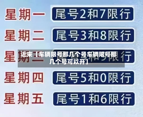 近来【车辆限号那几个号车辆限号那几个号可以开】-第3张图片